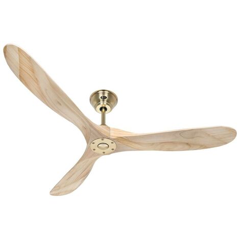 Ventilateur de plafond CasaFan ECO GENUINO 315231 152cm laiton poli / bois naturel