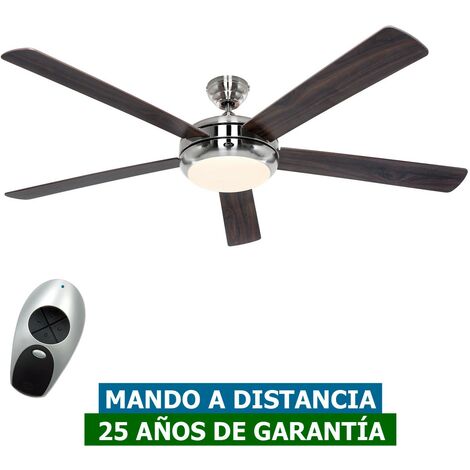 Ventilateur de plafond avec lumière CasaFan 9516262 TITANIUM 162cm noyer ou cerisier / chrome brossé (1/5)