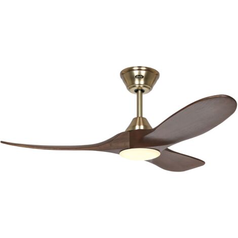 Ventilateur de plafond Eco Genuino DC 122 Laiton-Noyer LED