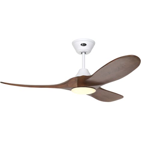 Ventilateur de plafond Eco Genuino DC 122 Blanc-Noyer LED