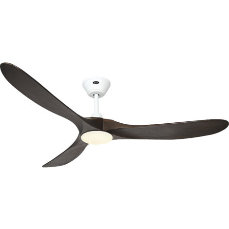 Ventilateur de plafond Eco Genuino DC 152 Blanc-Noyer LED