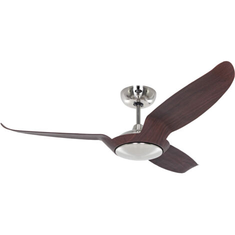 Ventilateur de plafond CasaFan 313590 Eco Talos 135cm bois naturel/chrome brossé (1/4)