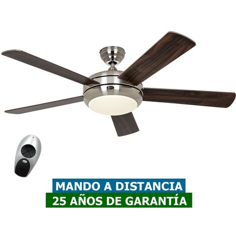 CasaFan 9513262 TITANIUM 132cm cerisier ou noyer / chrome satiné ventilateur de plafond avec lumière (1/3)