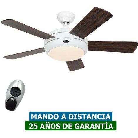 Ventilateur de plafond avec lumière CasaFan 9510564 TITANIUM 105cm noyer ou cerisier/blanc (1/5)