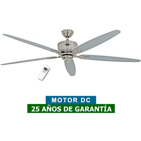 Ventilateur de plafond CasaFan 518082 ECO ELEMENTS 180 blanc ou gris clair/chrome brossé