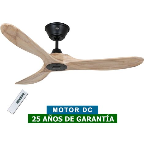 Ventilateur de plafond CasaFan 312218 ECO GENUINO 122cm bois massif naturel/noir mat