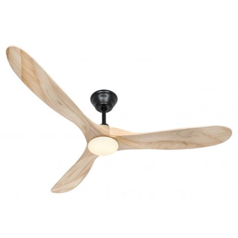 Ventilateur de plafond Eco Genuino DC 152 Noir-Bois LED
