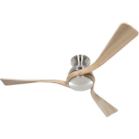 Ventilateur de plafond CasaFan 314051 Eco Regento 140cm bois naturel/chrome brossé (1/6)