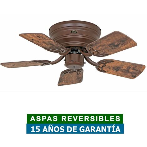 Ventilateur de plafond Classic Flat III Laiton brossé 75