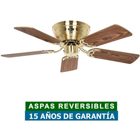 Ventilateur de plafond CasaFan 5103045 CLASSIC FLAT 103cm Hêtre ou chêne antique / Laiton brossé (1/5)