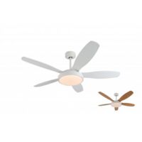 Ventilateur de plafond avec lumiere Noaton 12132WWB MAIA blanc/erable