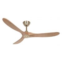 Casafan – Ventilateur de plafond 315235 152cm – Moteur en laiton – Pales en chêne – 6 vitesses – Télécommande incluse – Débit d'air 153,7 m³/min