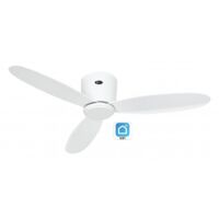 CasaFan ECO PLANO II 132 WE-WE WiFi Ventilateur de plafond blanc avec télécommande, minuteur, foncti