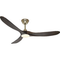 Ventilateur de plafond Eco Genuino DC 152 Laiton-Noyer LED