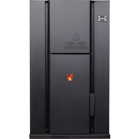 Hidroestufa de pellet Hydra 35 Negro, 35kW hasta 270m2