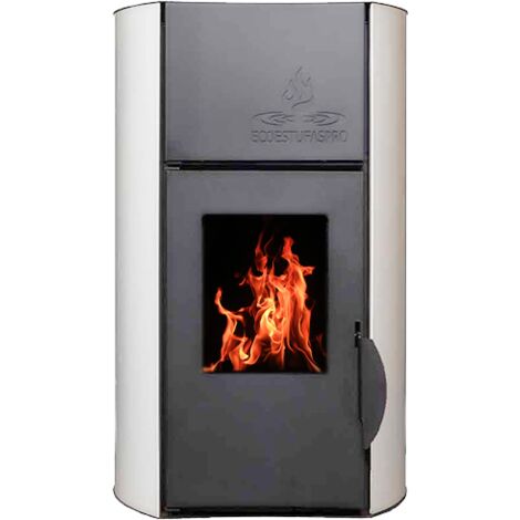 Hidroestufa de pellets Hydra 18 Blanco, 18kW, hasta 150m2