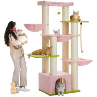 Pawz Road – Arbre à chat 170 cm avec poteaux en sisal 11 cm – Condo spacieux et hamacs confortables – Pour plusieurs chats – Montage rapide
