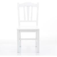 Sedia Silvana con seduta in legno - Bianco 45x40 H94 - Altezza seduta 46 cm