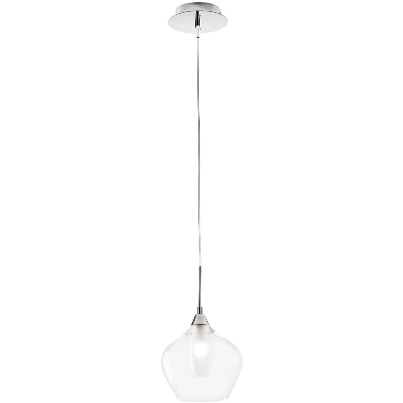 Set di 2 sedie bianche in ecopelle con struttura in metallo cromato