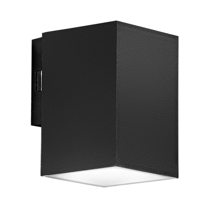APPLIQUE LED CUBO IN ALLUMINIO NERO E PVC BIANCO LUCE CALDA 3000K ILLUMINAZIONE MODERNA DA Esterno Ip54 Eleganza Funzionale Per Giardini E Vialetti 82896586