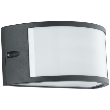 "Applique da esterno AUSTIN in alluminio nero e diffusore in policarbonato"