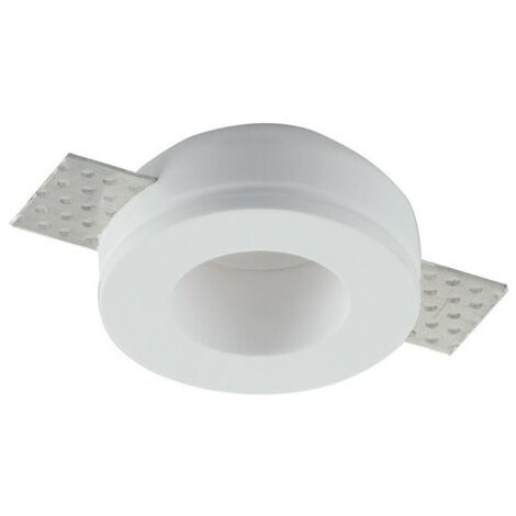 "Faretto ad incasso MINI rotondo in gesso bianco verniciabile 7x3 cm.. (1xGU10)" (1/4)