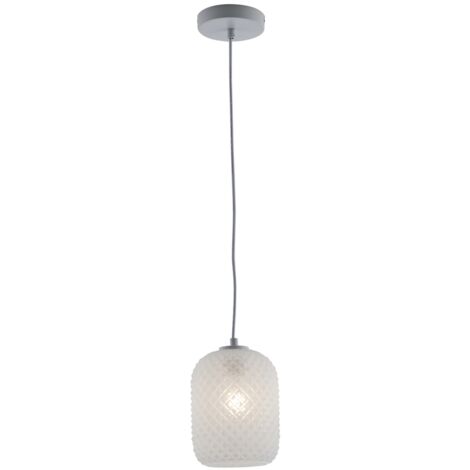 "Sospensione ASHFORD in vetro bianco 150x15 cm."