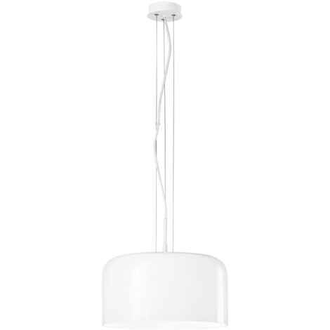 "Sospensione GIBUS in vetro bianco 35 cm."