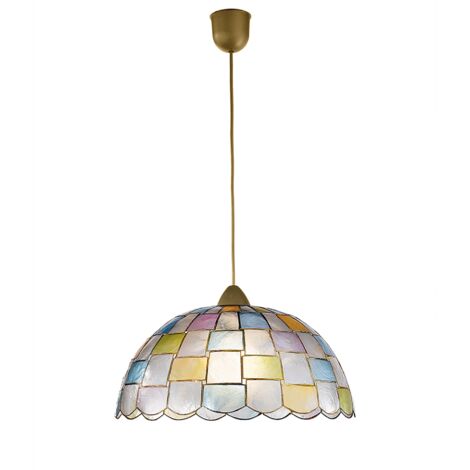 Lampadario a sospensione PAULA multicolore in madreperla (1xE27) (1/3)