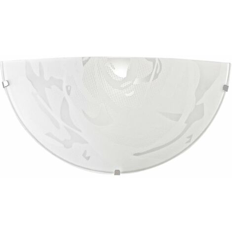"Applique ALABASTRO in vetro bianco 30x15 cm." (1/2)