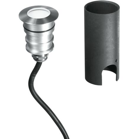 "Calpestabile LED da esterno IMPACT 24V tondo nichel 3W 3000K (luce calda)"