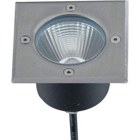 Incasso LED WALK 3W quadrato in acciaio inox luce naturale 7 cm.
