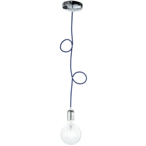 FAN EUROPE - LUCE PENDENTE 60W-1XE27 COLORE BLU/ROSSO (1/2)