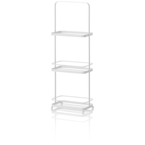 Scaffale organizer da terra WHEELS in metallo bianco (1/2)