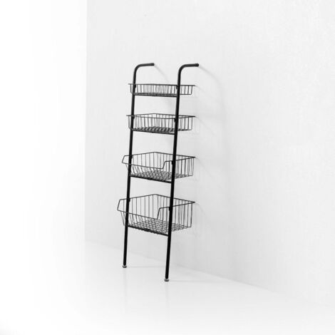 Scaffale da parete LEAN nero in metallo (1/3)