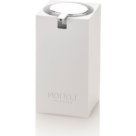 "Dispenser per sapone DANDY in resina e metallo bianco"