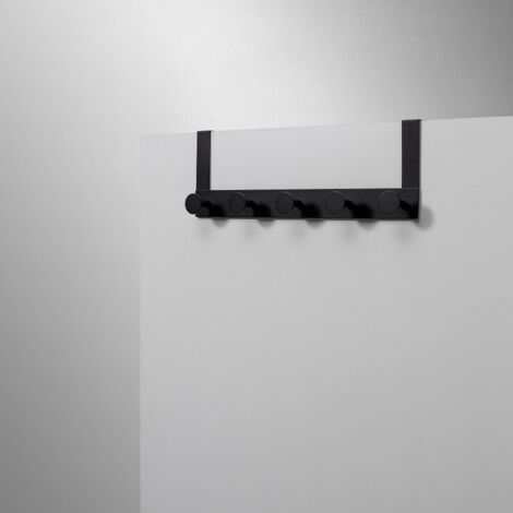 PFISTER Venturi Gancio Appendiabiti Per Porta - Design Moderno, Colore Nero Opaco - Struttura Metallica, Fissaggio A Blocco - 4
