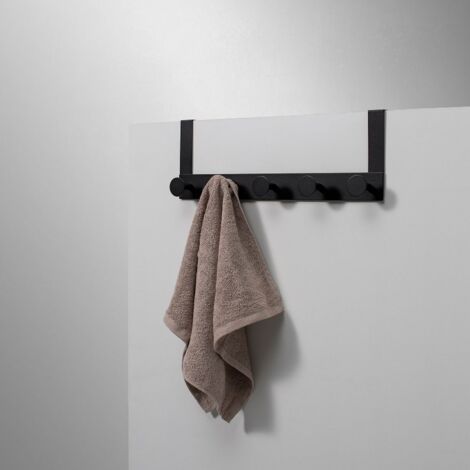 Appendiabiti 60x175h cm ripiani effetto rovere con 2 cassetti e struttura in acciaio nero - Duke