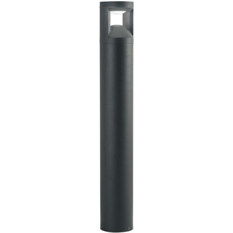 "Paletto LED WAMI in alluminio antracite 12W a luce calda e naturale 80 cm."