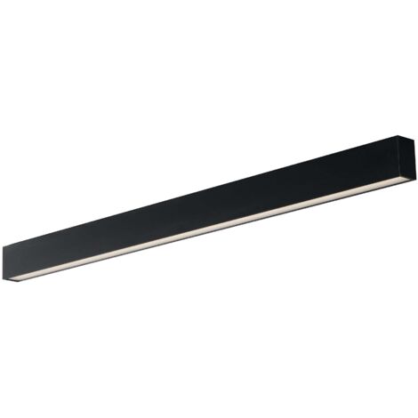 "Barra LED a sospensione in alluminio nero 26W 3000K (luce calda) 1 mt."