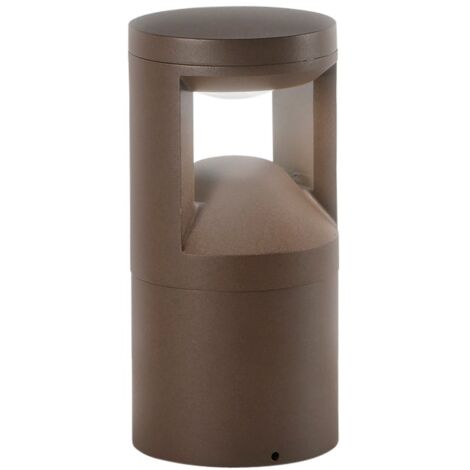 "Paletto LED WAMI in alluminio bronzo 12W a luce calda e naturale 25 cm."