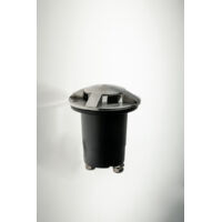 "Faro carrabile HUMMER rotondo in acciaio inox argento 10.5 cm."