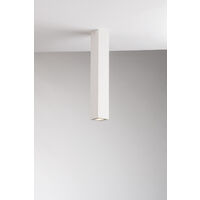 Plafoniera FLUKE quadrata in metallo bianco 40cm.