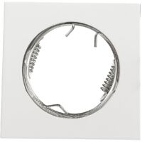 "Struttura incasso REFLEX quadrata in metallo bianco 8.2x8.2 cm.."
