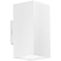 "Applique da esterno LED POLO quadrata bianca 8W con luce calda e naturale"