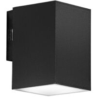 "Applique LED da esterno POLO nera quadrata 2x8W con luce calda e naturale"