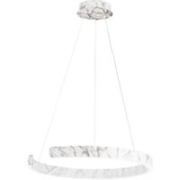 "Sospensione semicircolare LED NAVEL in metallo effetto marmo con CCT 60 cm."