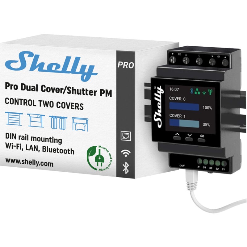 Shelly PLUS 2PM double relais volet rideau porte moteur Wi-Fi Bluetooth  domotique france