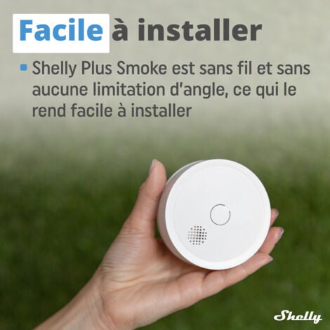 Shelly Plus Smoke Alarm D Tecteur De Fum E Connect Wi Fi Bluetooth Alexa Google Home