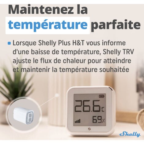 Shelly Plus H&T, Capteur de température & d'humi…